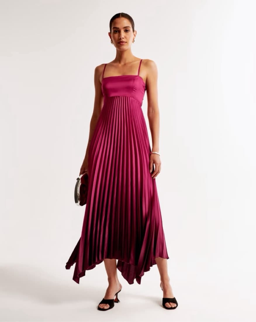 Pink Purple Pleated Formal dress - Image 1