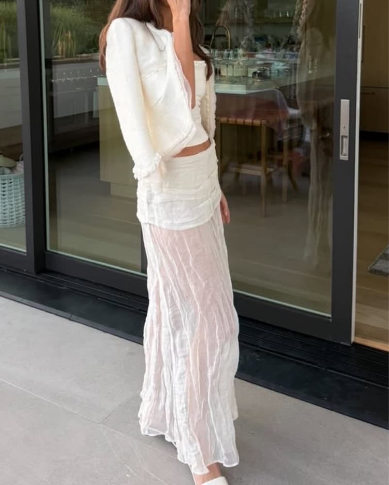 Paloma Wool Mae Skirt In Off White - Image 5