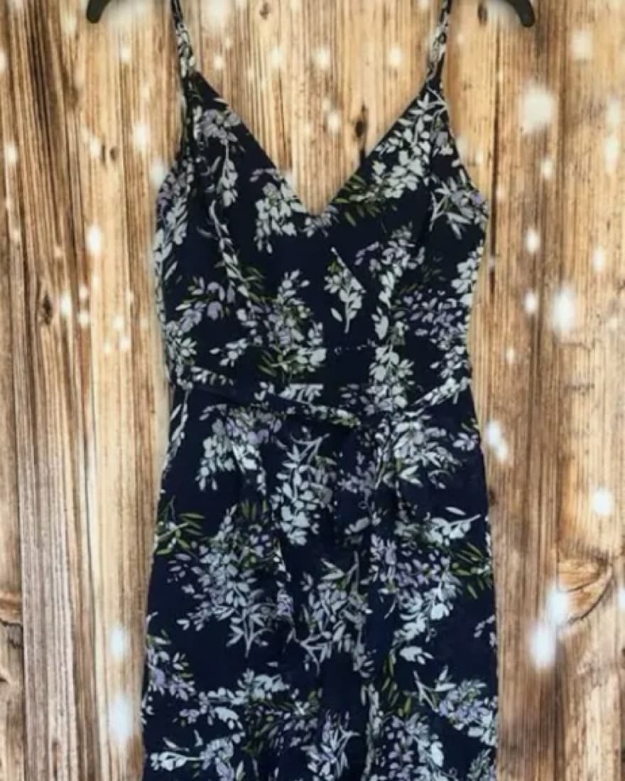 B. Smart Navy Wrap Dress - Image 4