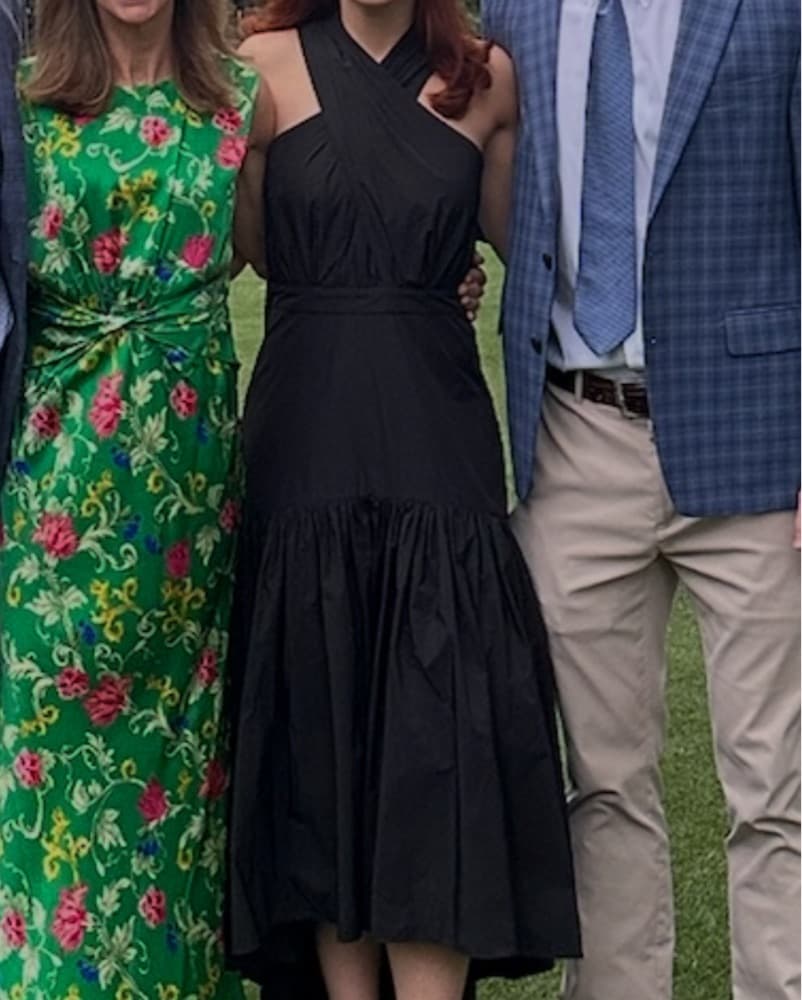 Veronica Beard Black Halter Midi Dress - Image 2