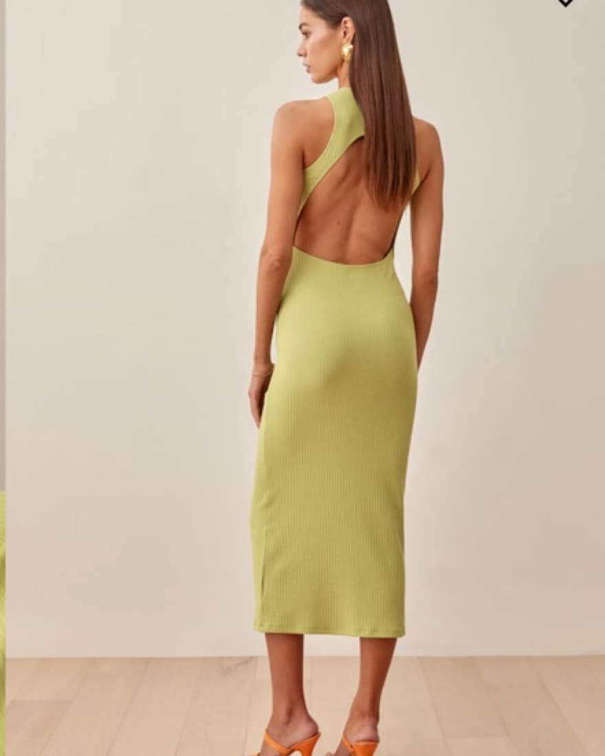 Reformation Midi Dress, Light green - Image 1