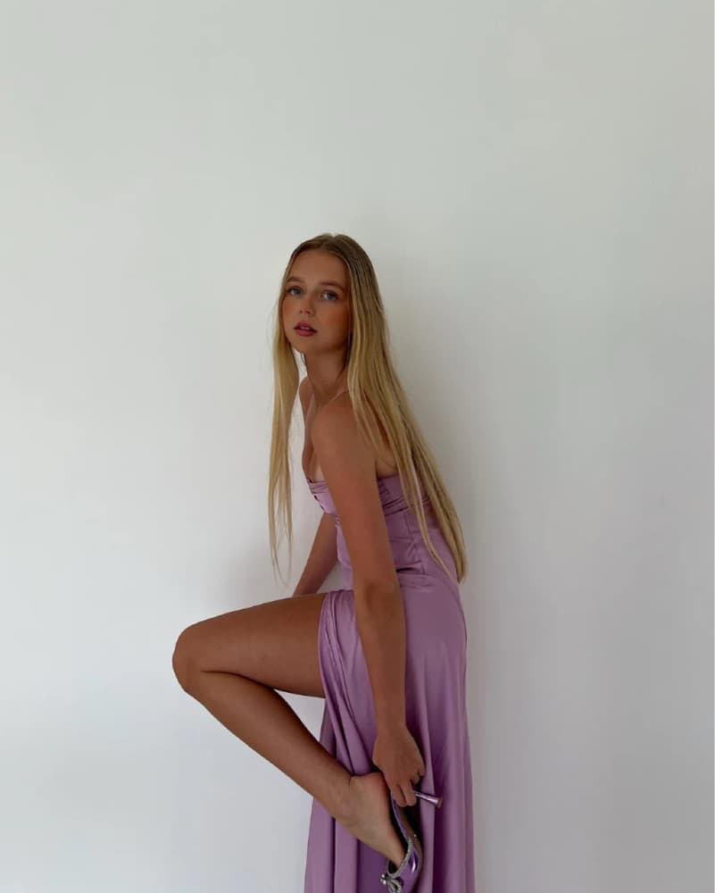 Hntr The Label Lilac Gaia Gown - Image 3