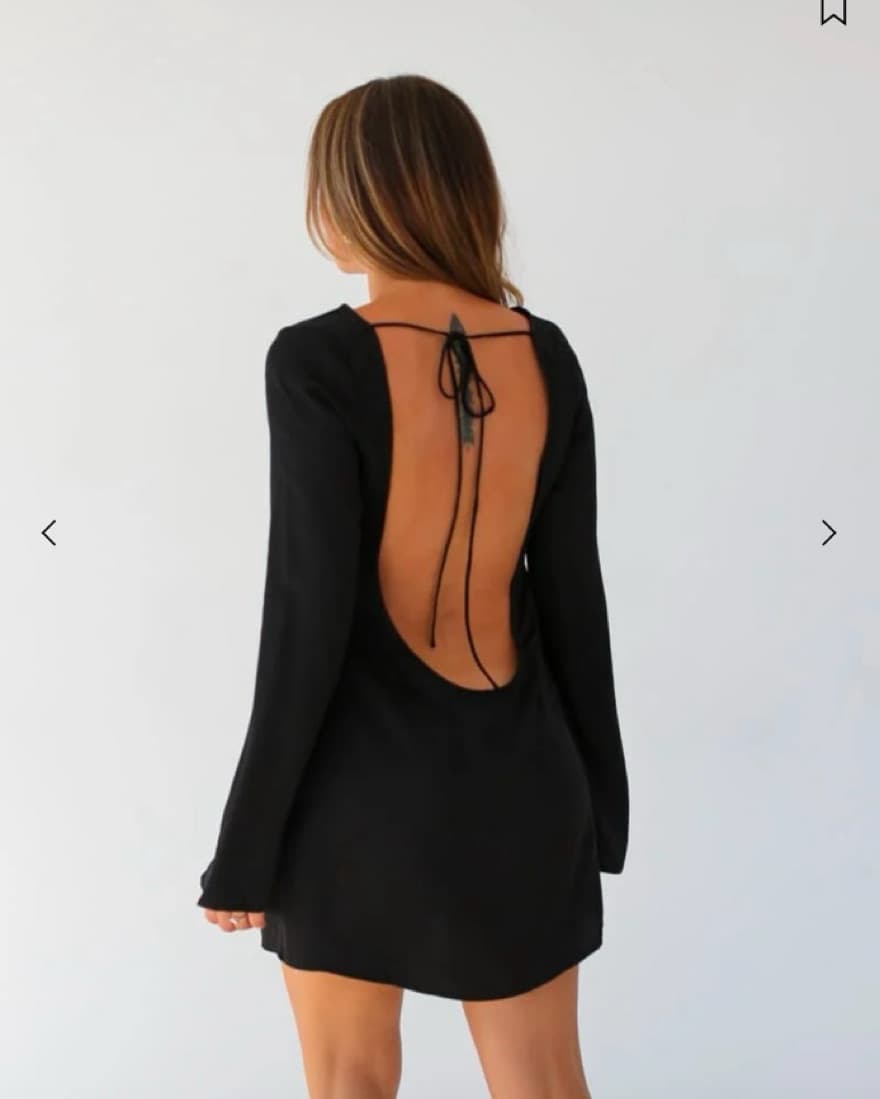 Chic Black Bell Sleeve Dress - Image 2