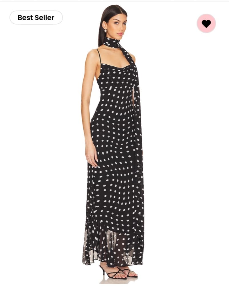 LPA Polka Dot Maxi Dress - Image 5