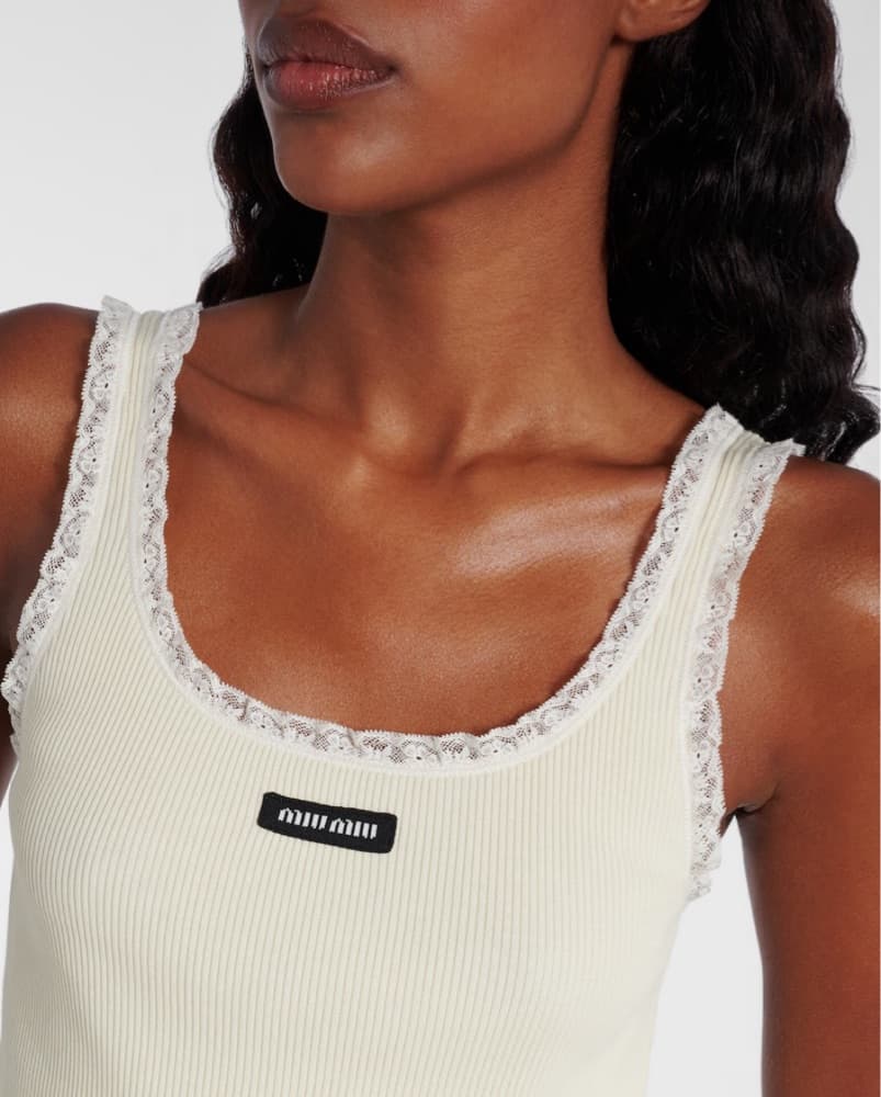 miu miu lace tank - Image 2