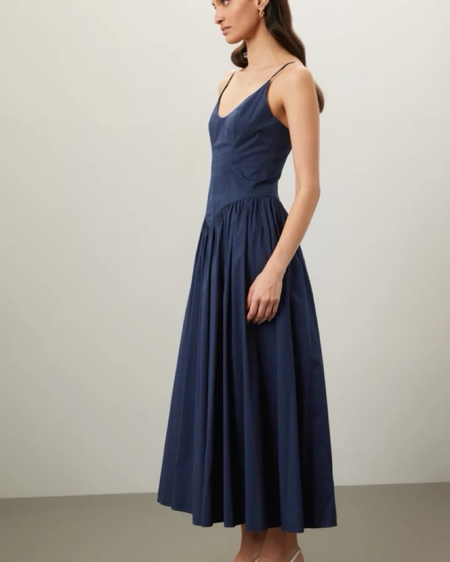 Staud Dena Dress Navy 00 - Image 3