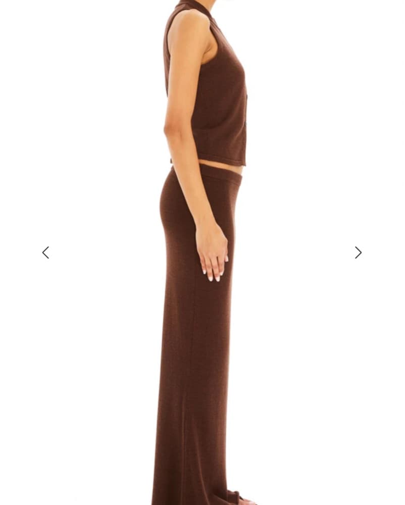 Seroya Brown Maxi Skirt - Image 3