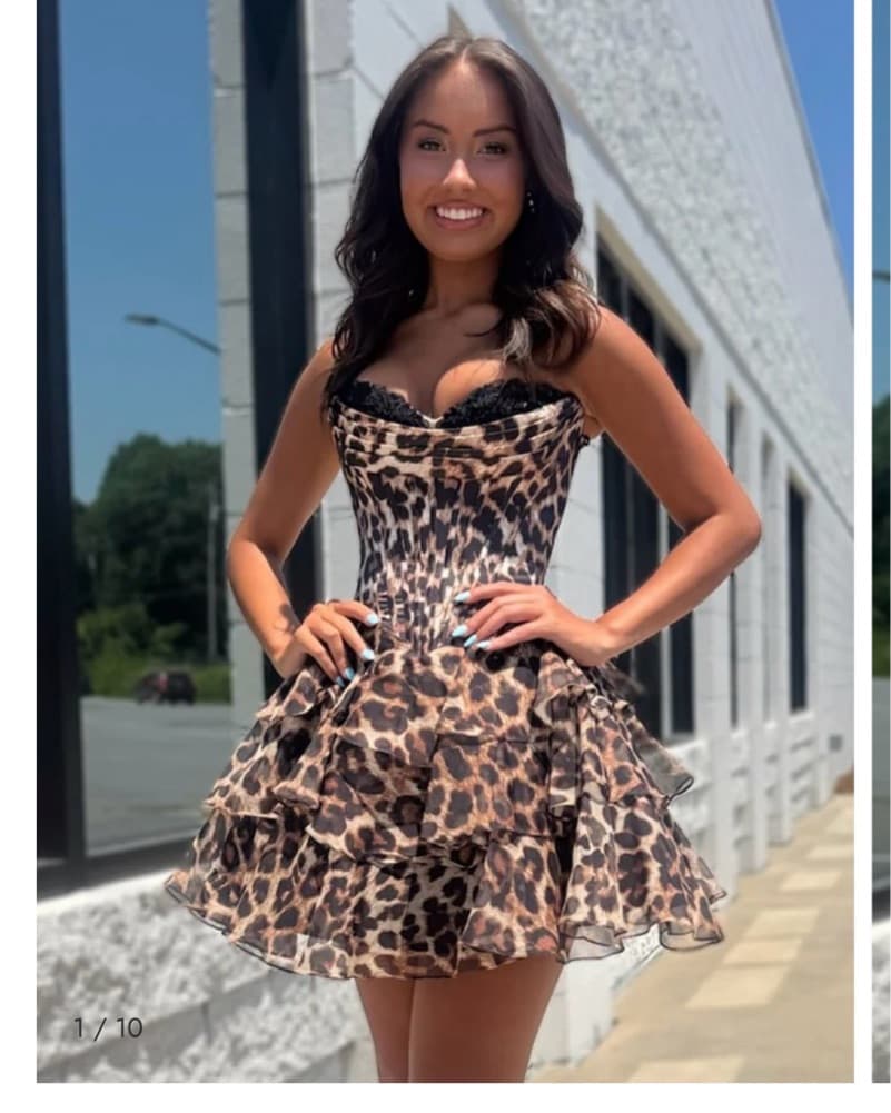 Kiss Prom Cheetah Mini Dress - Image 3