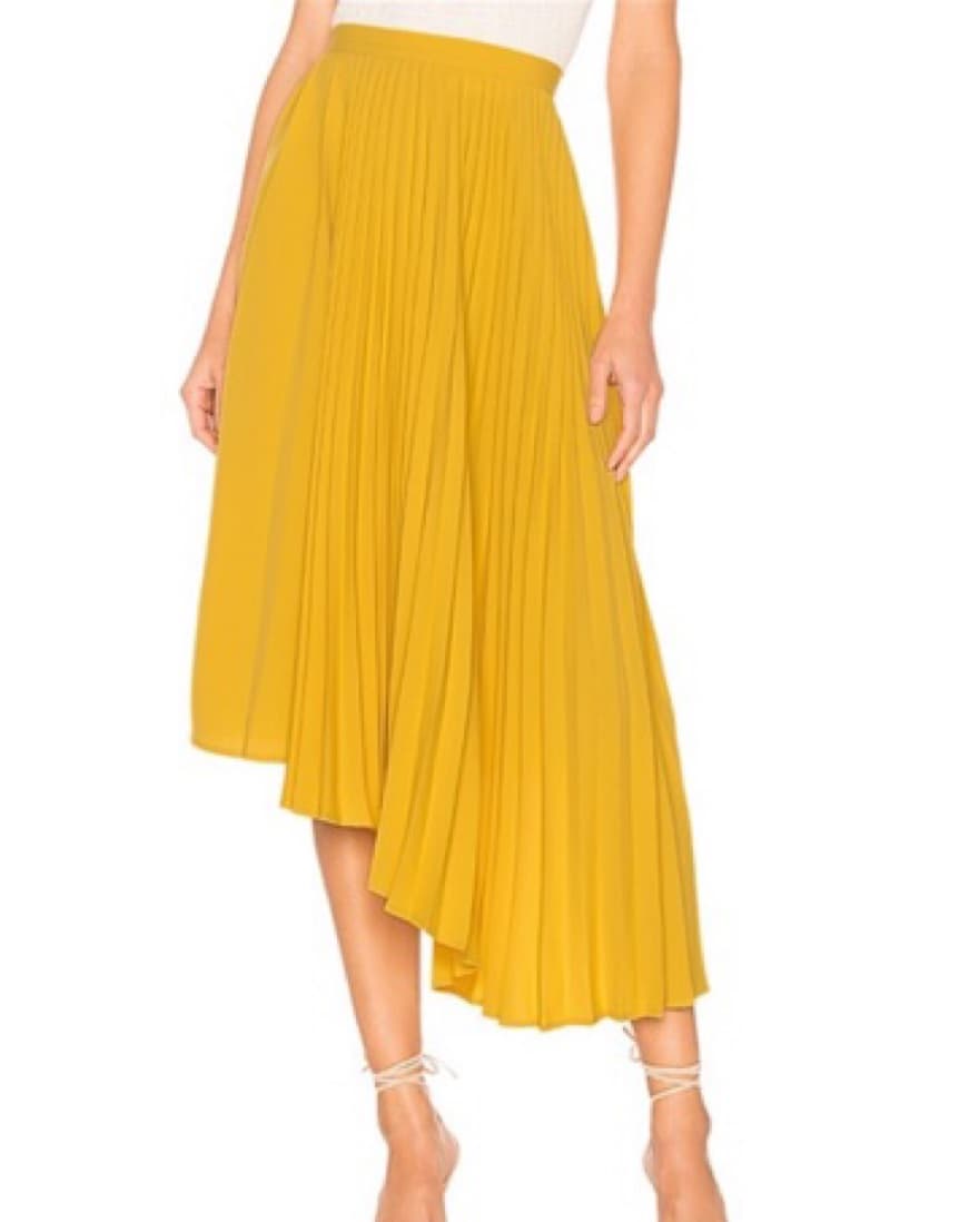 ASTR Pleated Mustrad Skirt - Image 1