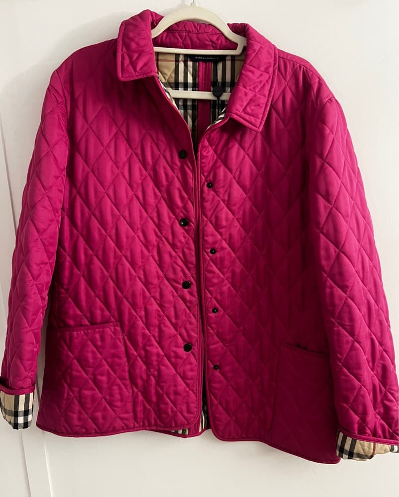 Burberry Pink Quilted Jacket - Vintage - Image 1