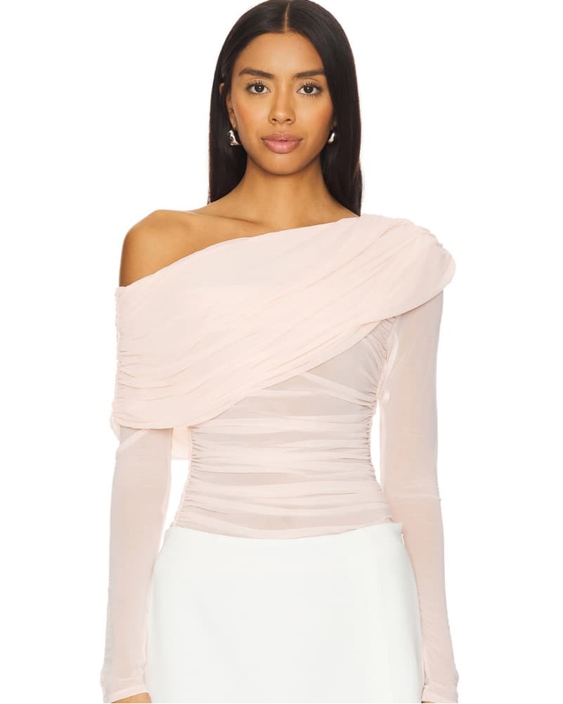Lovers and Friends Pink Ruched Top - Image 1