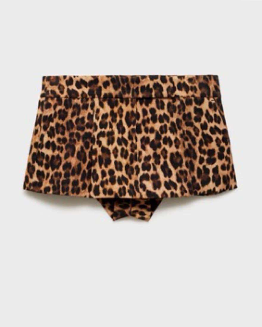 Mango Leopard-print skirt pants - Image 4