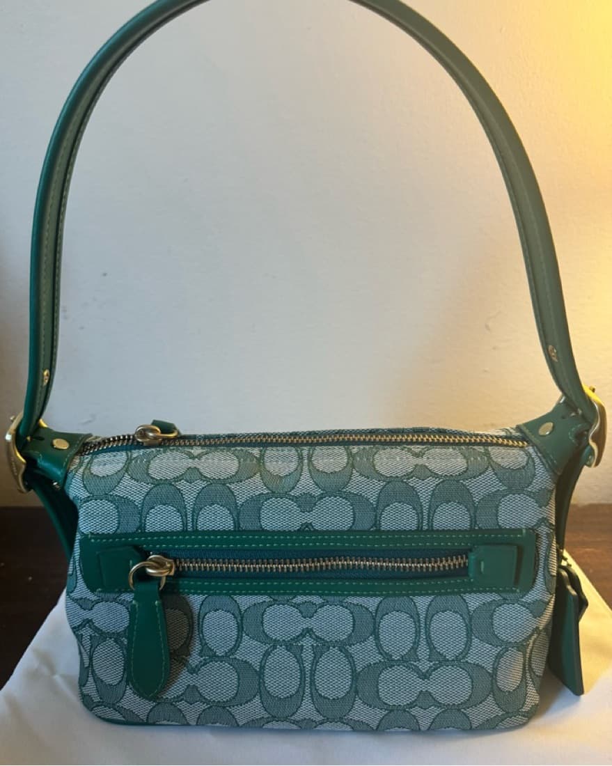 Green y2k Coach Monogram Shoulder Bag - Image 2