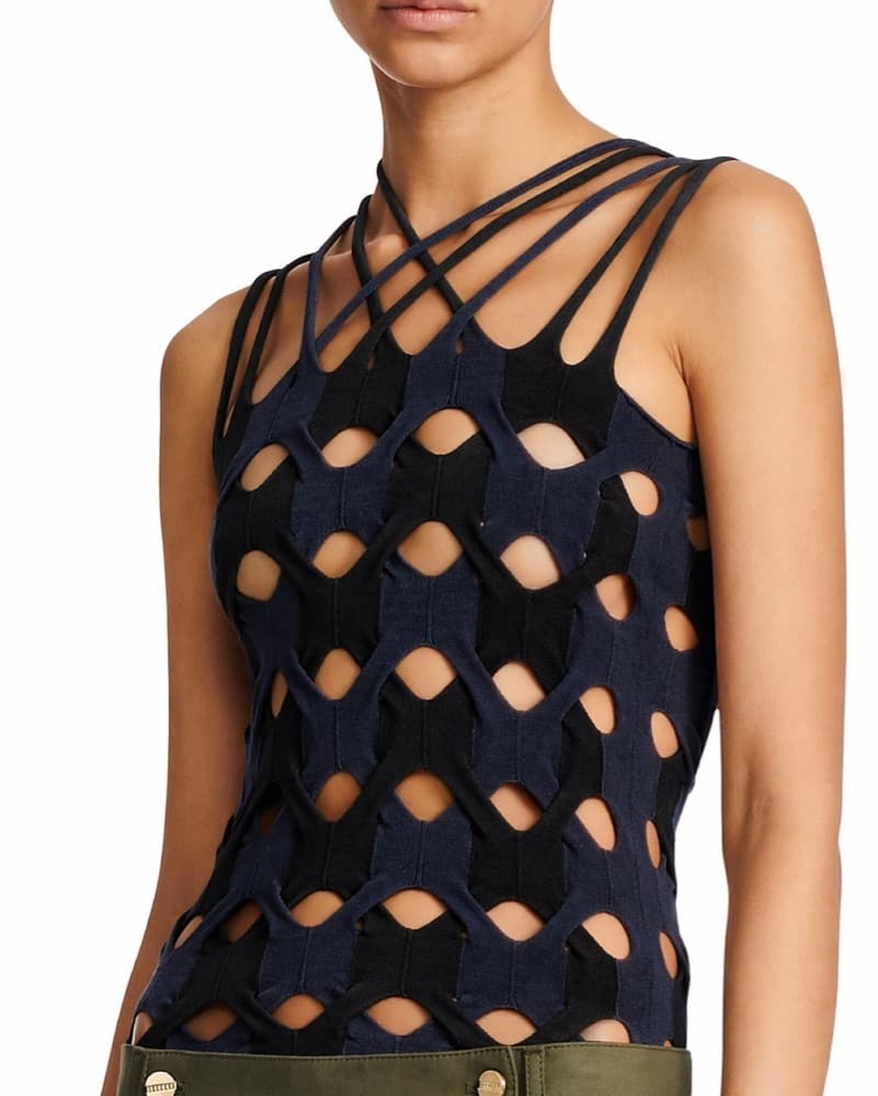 Dion Lee Two-Tone Cable Tank - Image 1