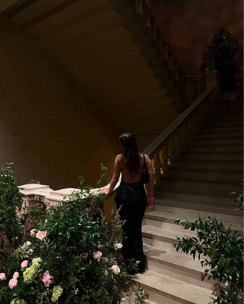 Norma Kamali Open Back Sequin Gown - Image 5