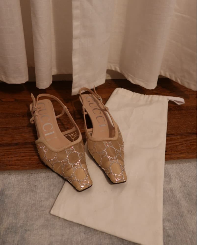 Gucci crystal slingback pump - Image 5