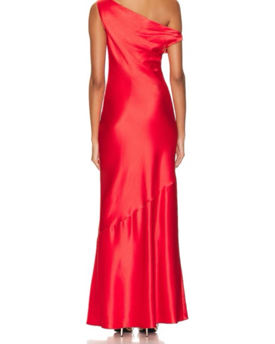 Vibrant Staud One-Shoulder Satin Gown - Image 5