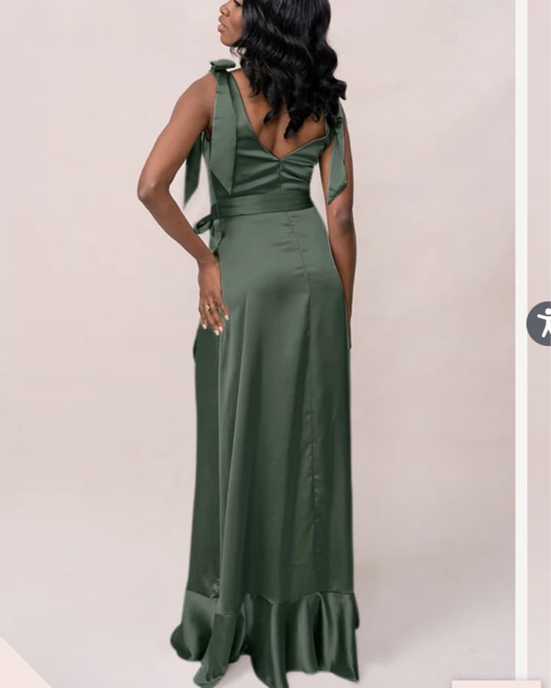 Revelry Deep Olive Stevie Bridesmaids Dr - Image 3