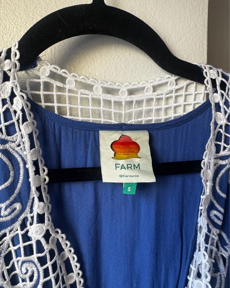Farm Rio Blue Maxi Dress - Image 5