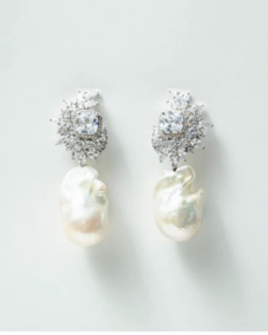 SPARKLY STATEMENT DROP EARRING WITH BARO - Image 2