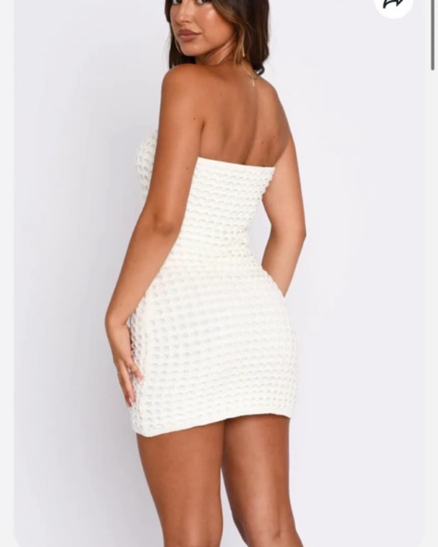 White Fox White Crochet Minidressh - Image 2