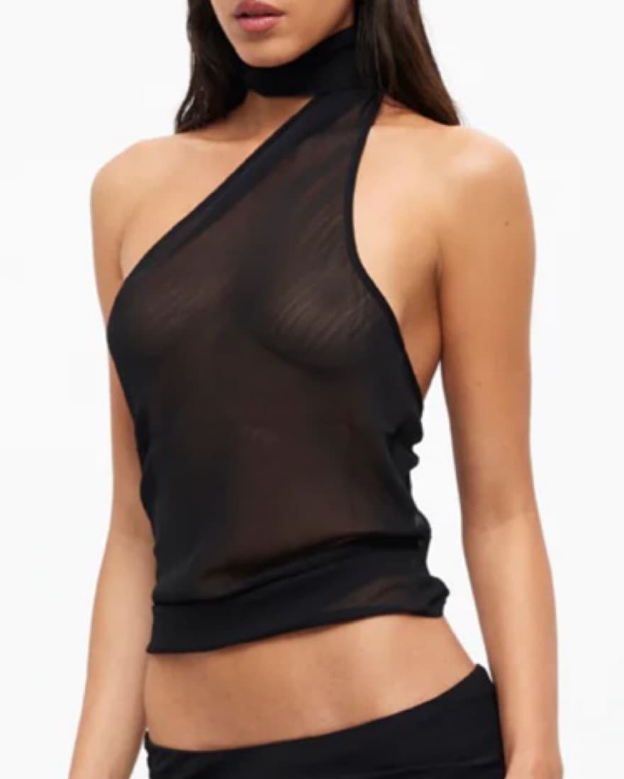 Lioness Black Lux Tie Top - Image 1