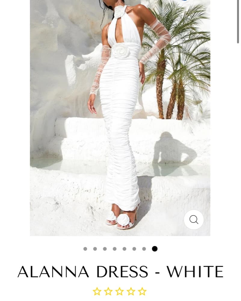 White Flower Dress  - Image 3