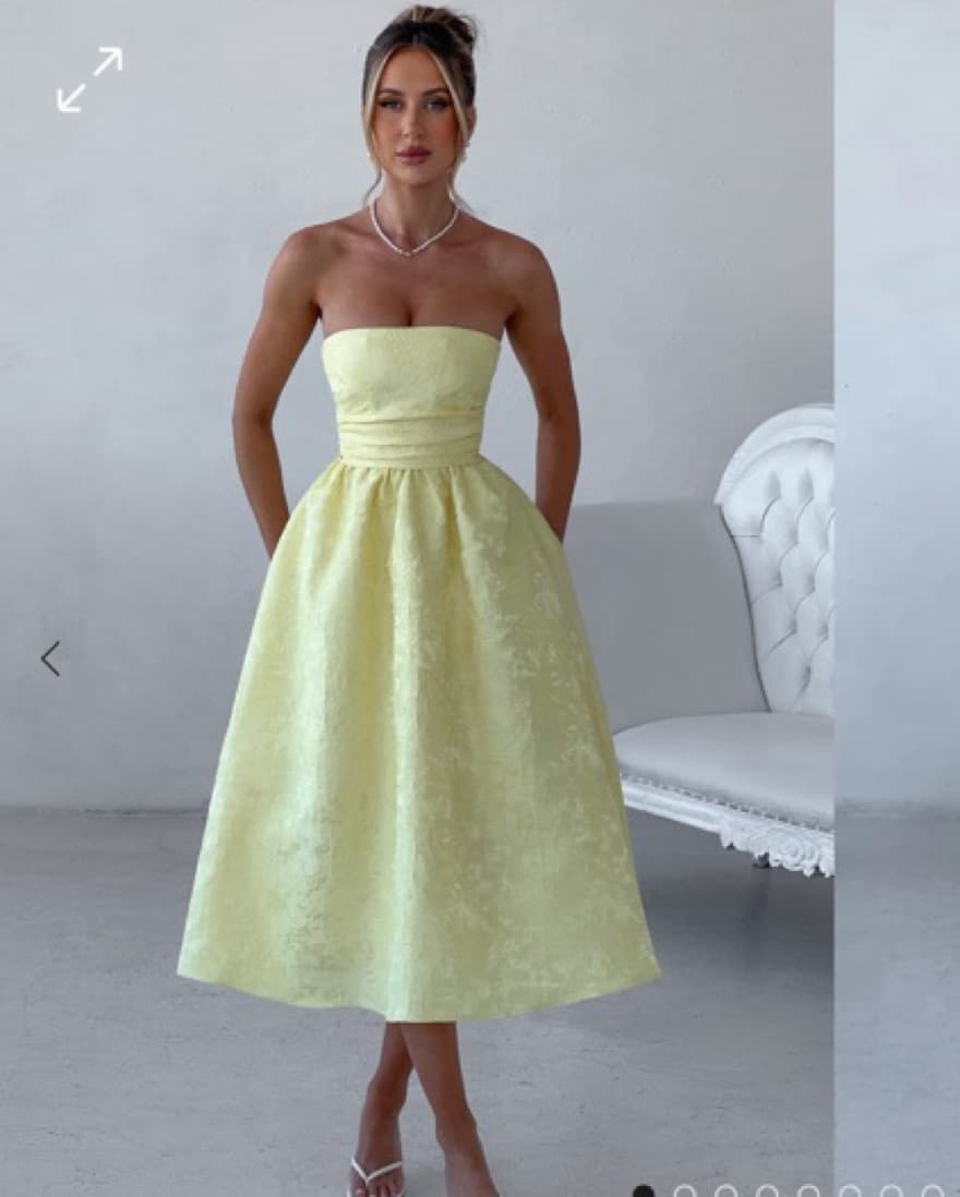 Saoirse Midi Dress - Lemon  - Image 1