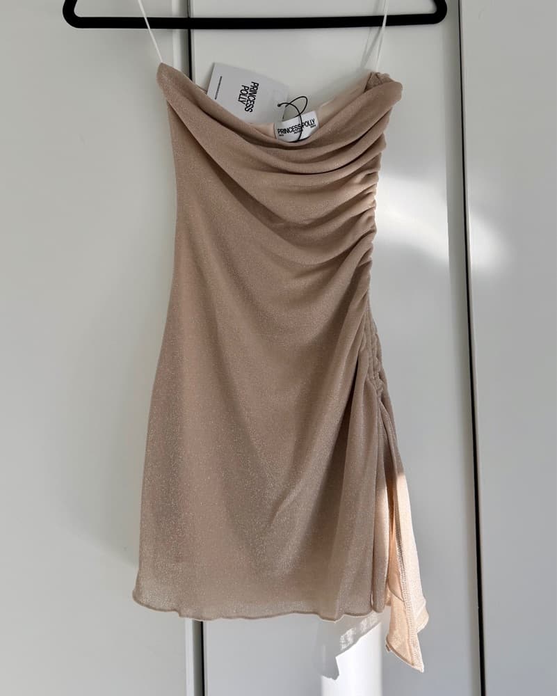 Champagne Princess Polly Shimmer Dress  - Image 2