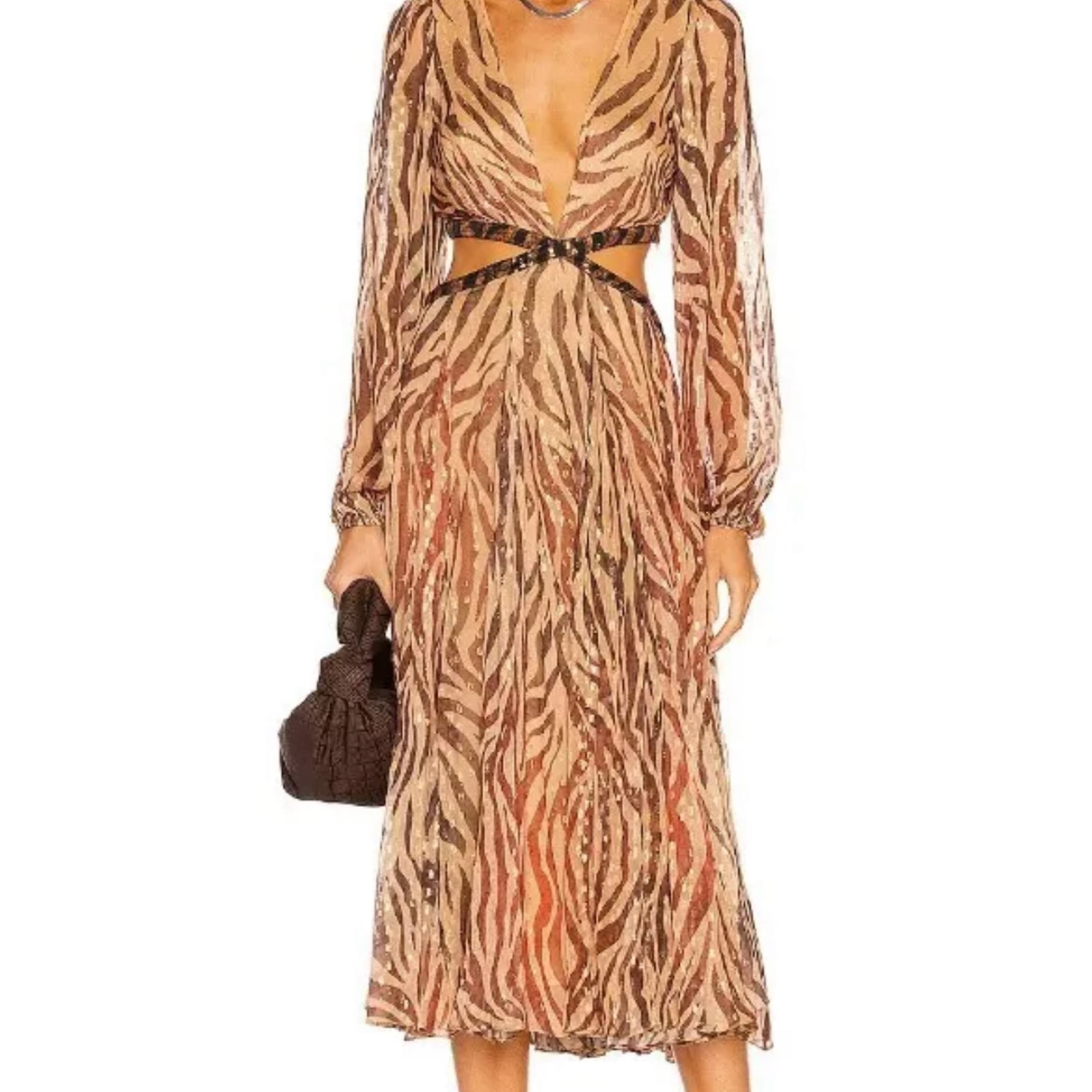 Rococo Sand Tiger Print Midi Dress - Image 2