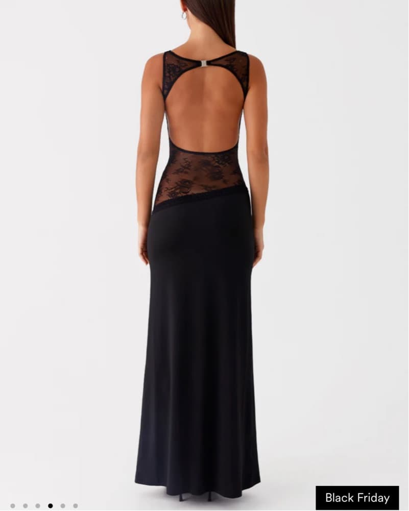 Peppermayo - Maxi Dress MESH BLACK LACE - Image 3