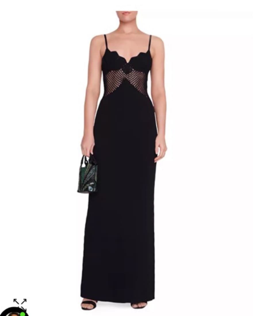 Staud  Tara Crochet Maxi Dress In Black - Image 1
