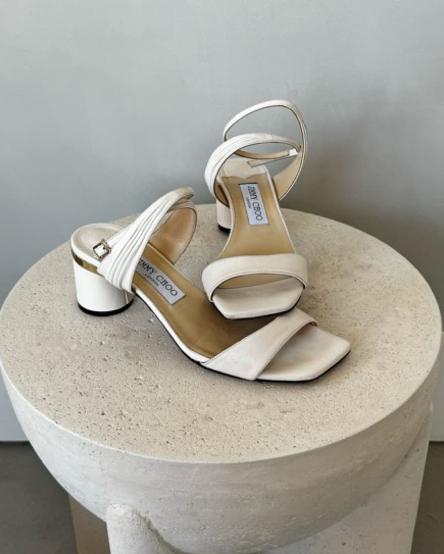 Jimmy Choo Ivory Heeled Sandals - Image 4