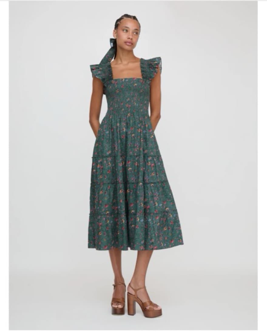 Green Floral Hill House Dress - Image 1