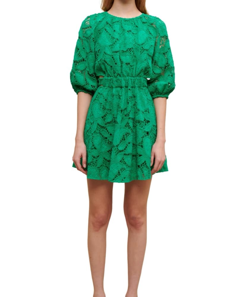 Maje Embroidered Cotton Mini Dress  - Image 1