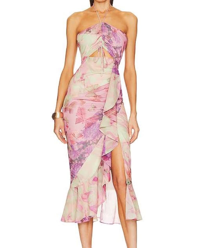 NBD Bellisima Dress In Patchwork Multi - Image 1
