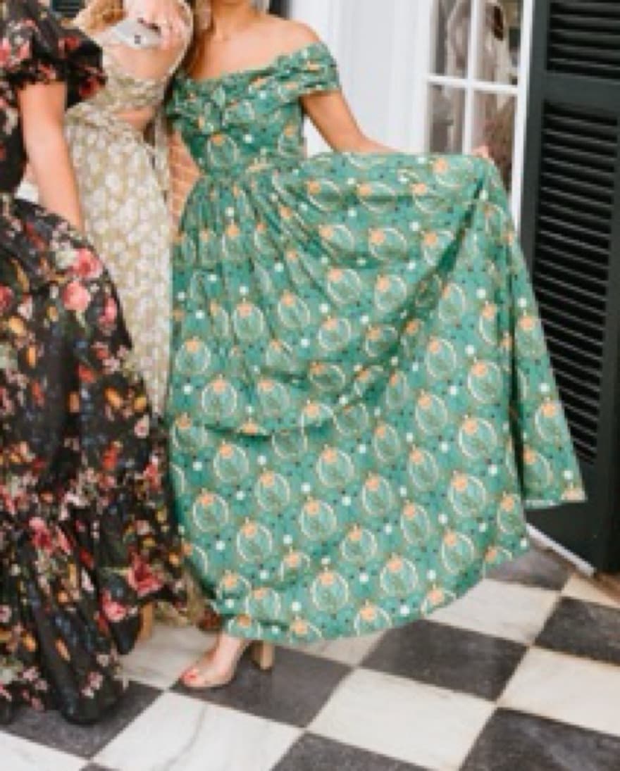 Green Floral Agua Maxi Dress - Image 2