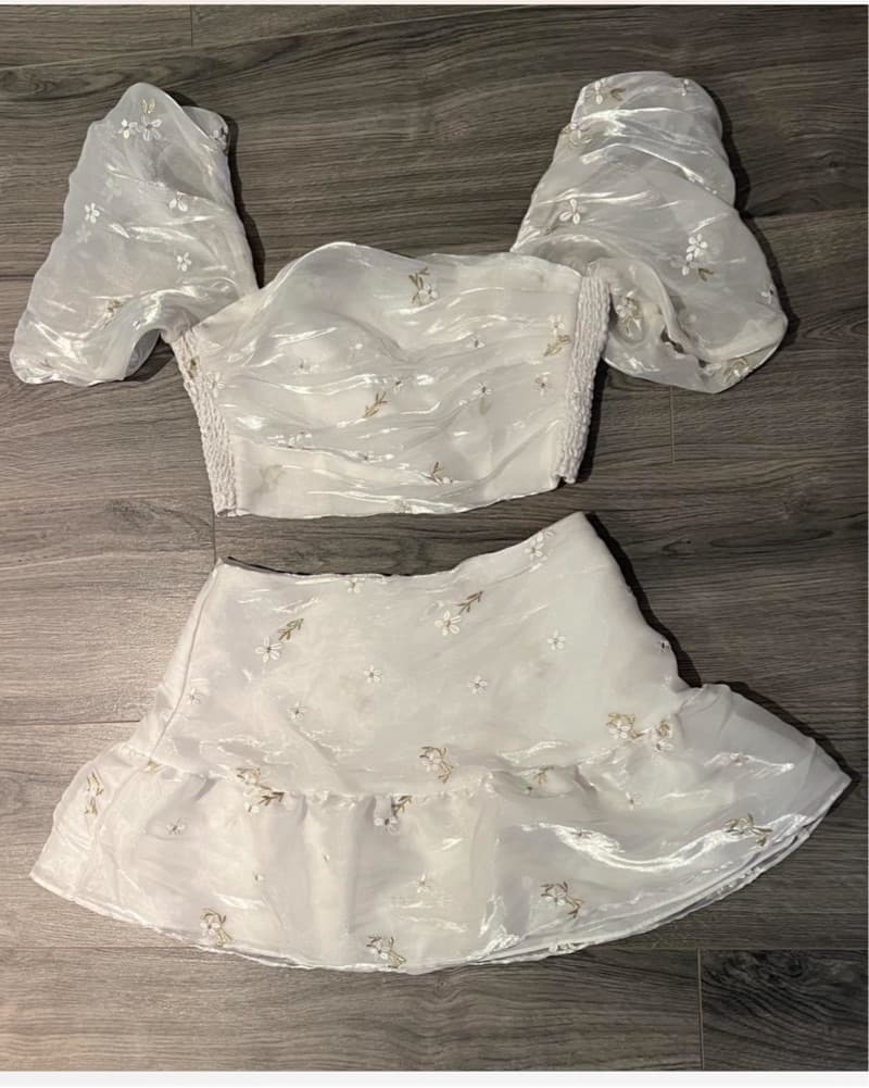 Amanda Uprichard Floral Satin Mini Set - Image 3