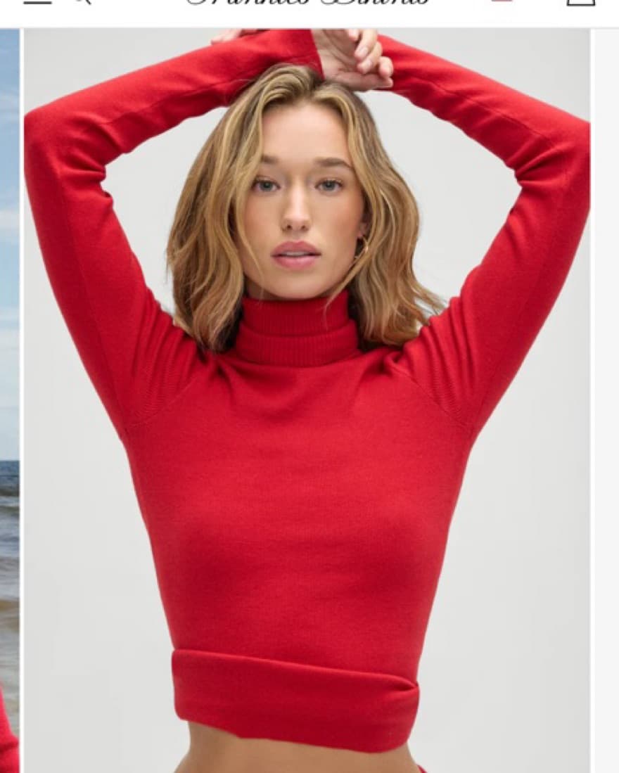 Frankies Bikinis Red Turtle Neck  - Image 5
