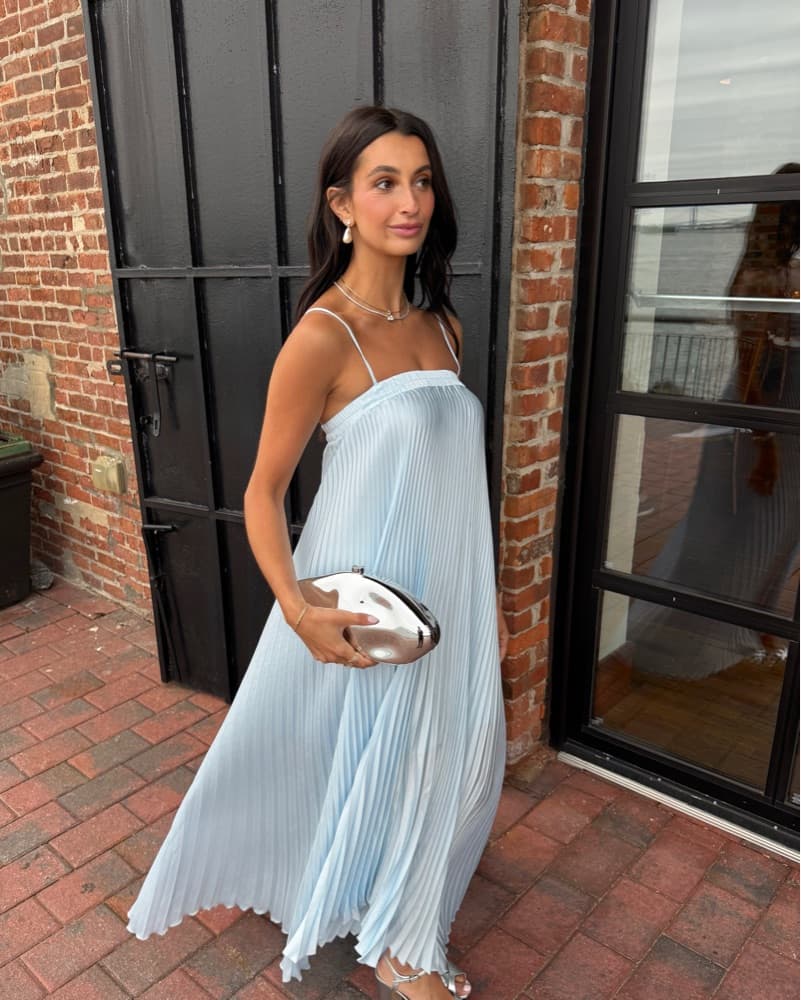 Baby Blue Wedding Guest Dress - Image 2