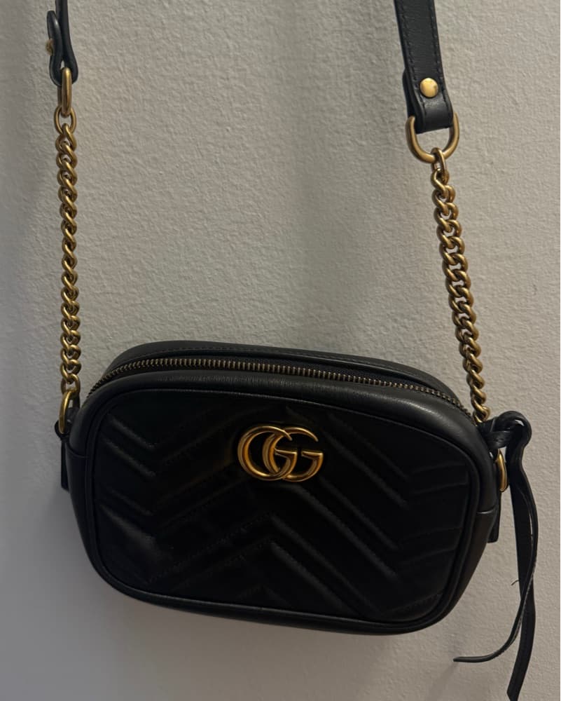 Gucci Black Marmont Mini Bag - Image 3