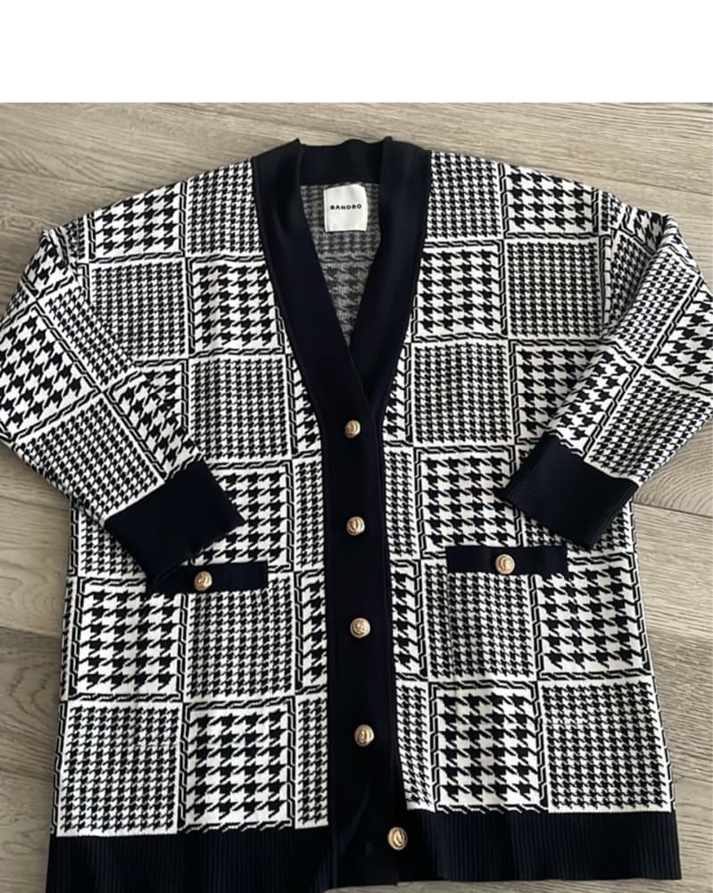 Sandro Gassin Houndstooth Cardigan - Image 2