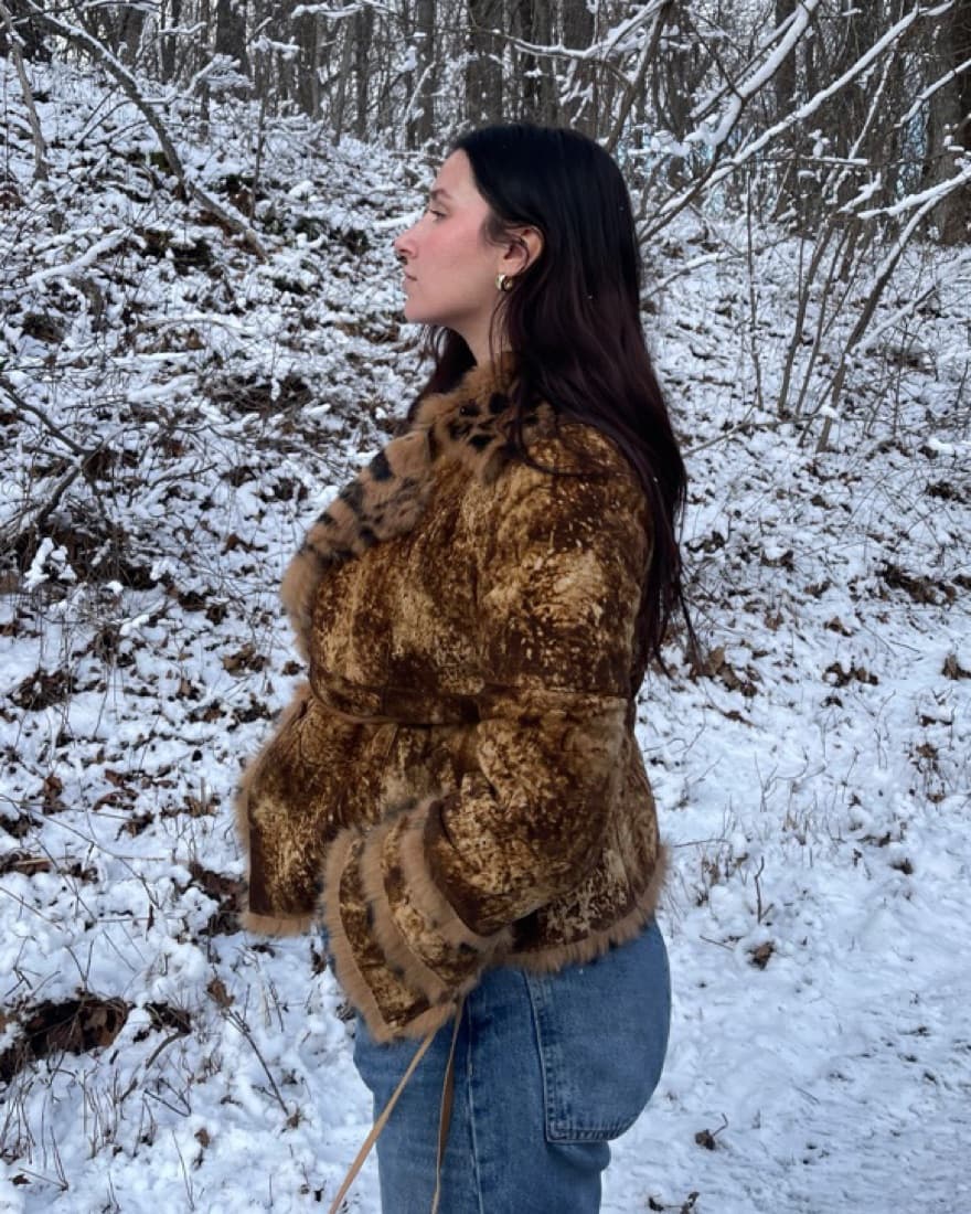 Mob Wife Fur Cheetah Print Coat - Image 3