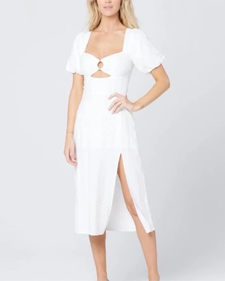 L Space White Midi Cotton Dress  - Image 2