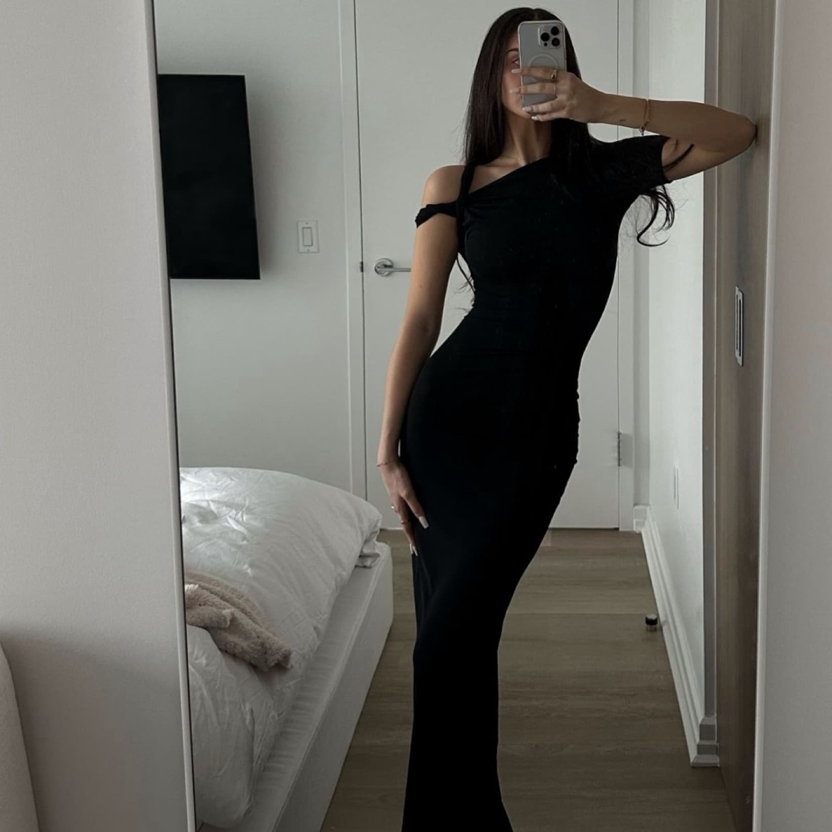 Khy Mesh Stretch Twist Maxi Dress - Image 1