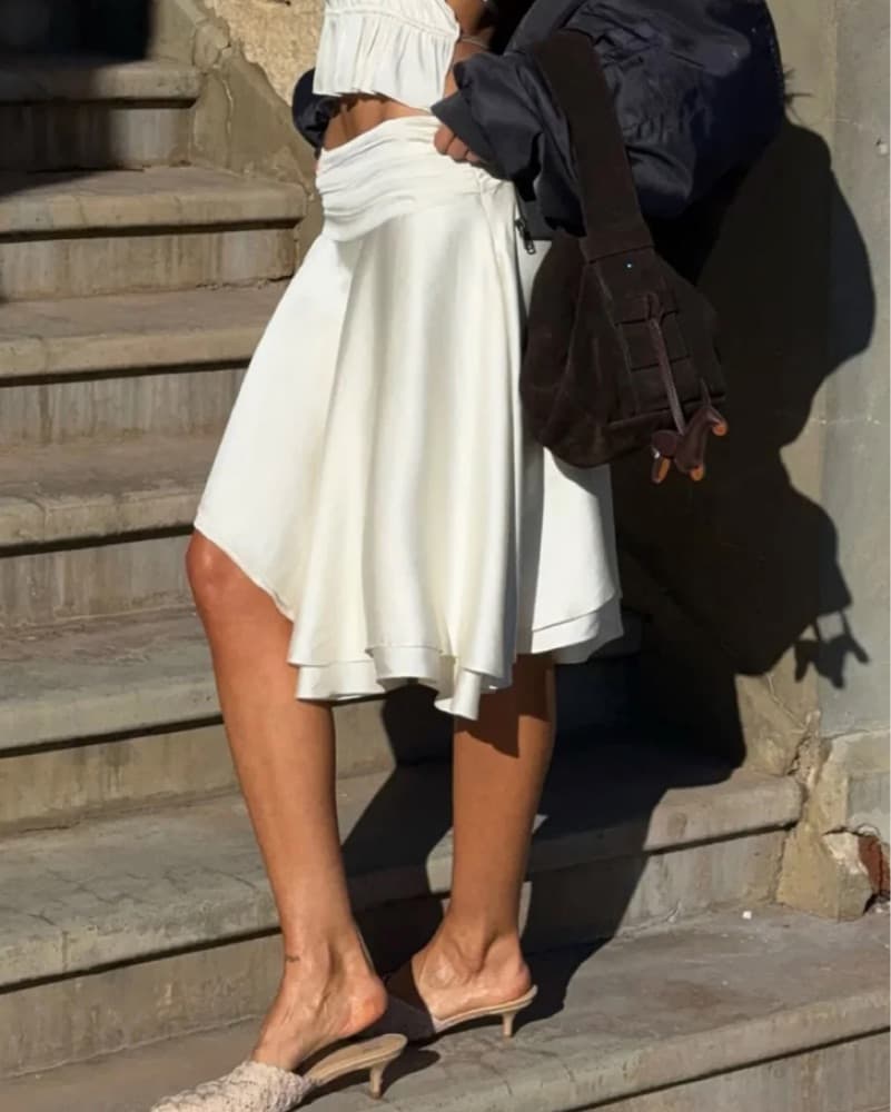 Lioness Legacy Midi Skirt in Ivory - Image 1