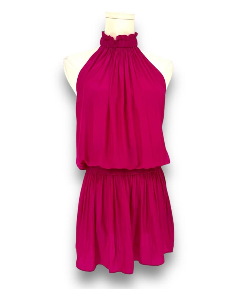 Ramy Brook Pink Halter Mini Dress - Image 1
