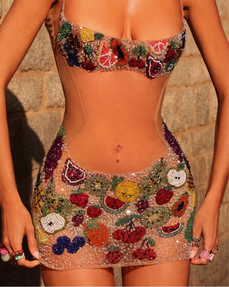 Fruit Basket & Lace Dress Set - Image 3