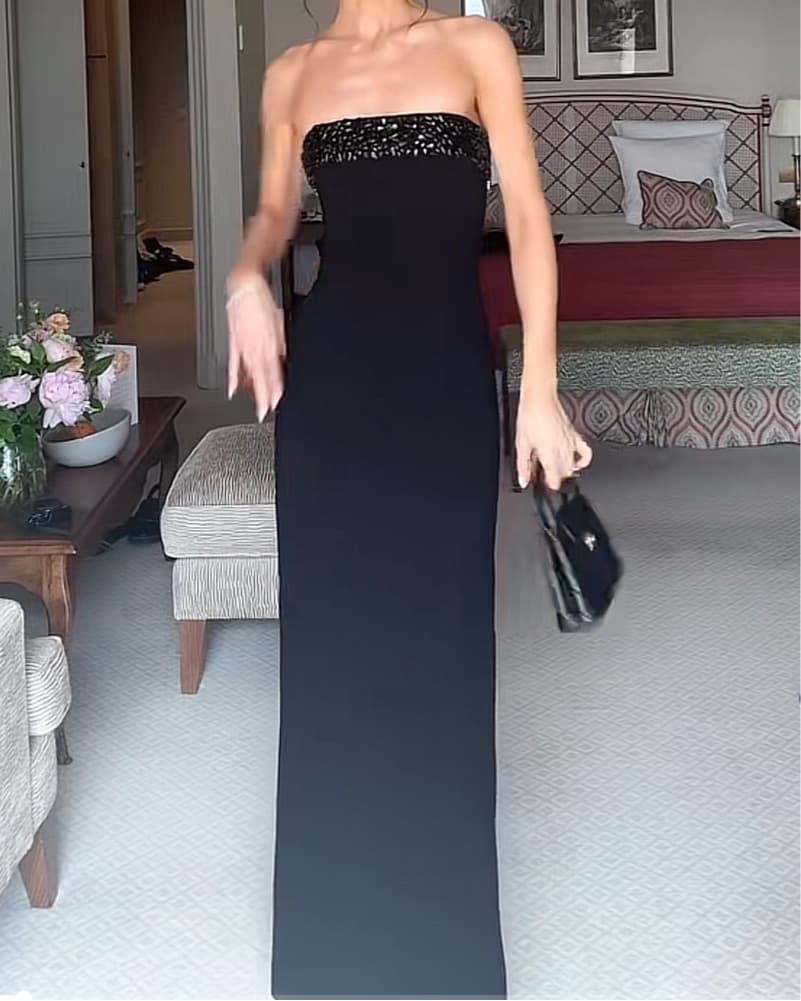 A.L.C Embellished Black Gown - Image 1