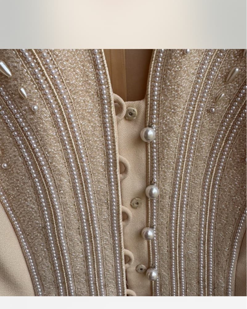 Exquisite Embellished Ivory Occasion Jacket - Image 6